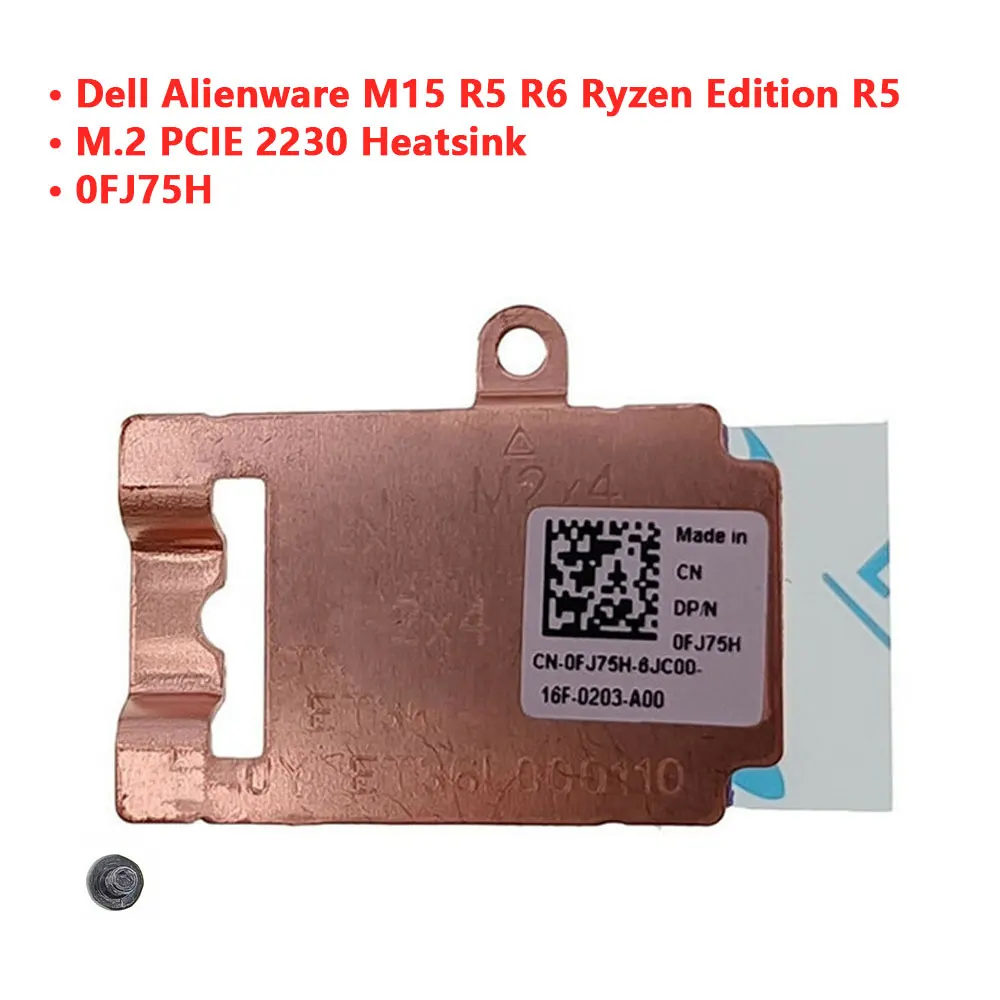 Монтажный кронштейн для ноутбука Dell Alienware M15 R5 R6 R7 Ryzen Edition R5 M.2 2230 2280 SSD жесткий диск, радиатор MHKK8 FJ75H 26X1Y