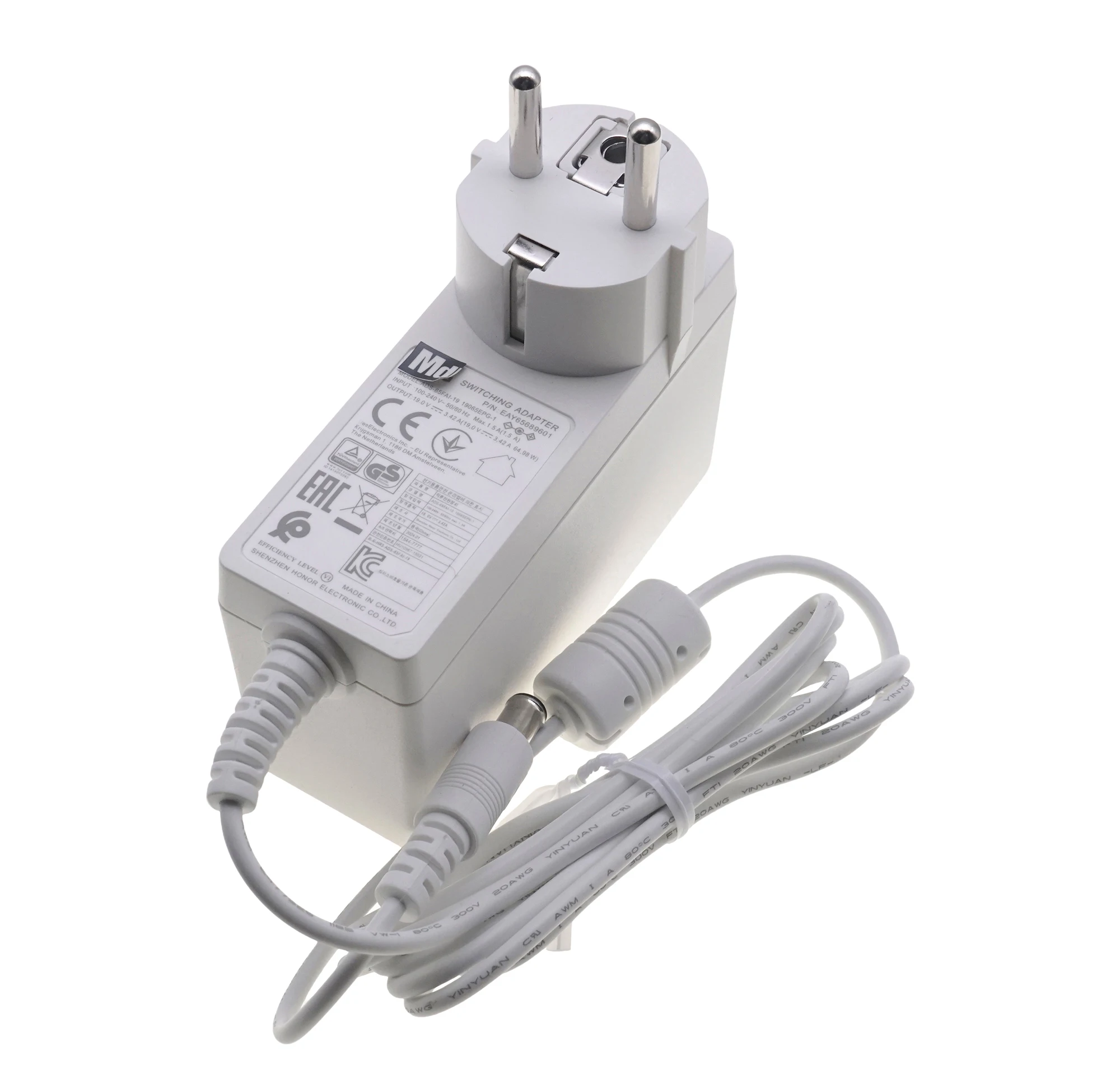 65W 19V 3.42A para LG Chromebase Monitor 43MU79 34UM64 34UM69G-B cargador adaptador de CA fuente de alimentación ADS-65FAI-19