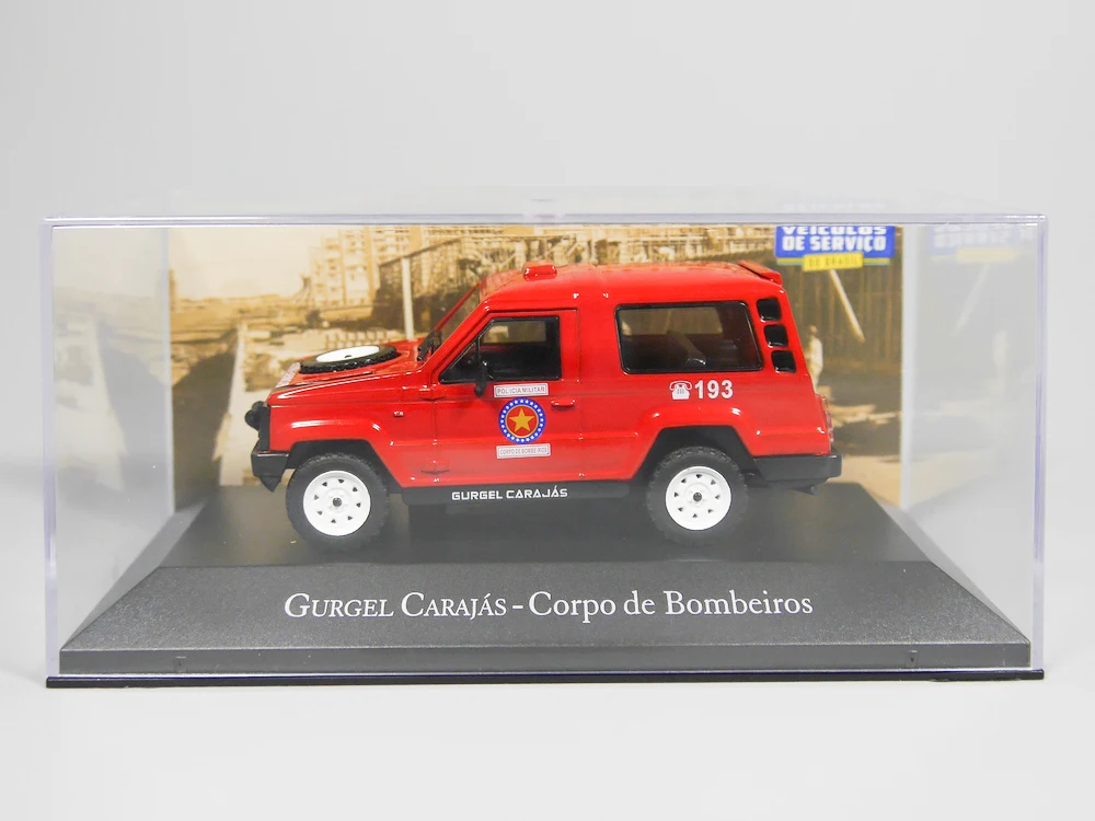 Diecast Ixo escala 1:43, motor de bomberos brasileño, vehículo todoterreno, coche de policía, modelo de coche de aleación, juguete coleccionable, regalo, exhibición de recuerdo