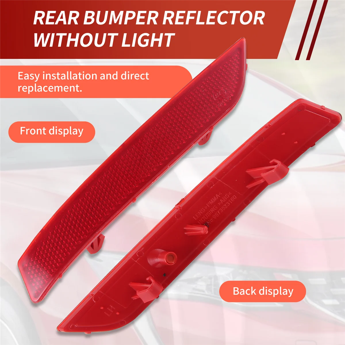 X59A_ المصد الخلفي عاكس الضوء المصد الخلفي أضواء شريط مصباح تحذير #2