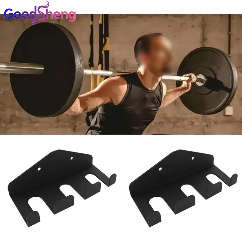 WallMounted Barbell Holder Designed for Home Gym, SpaceSaving Metal Construction for Organizing Training Equipment