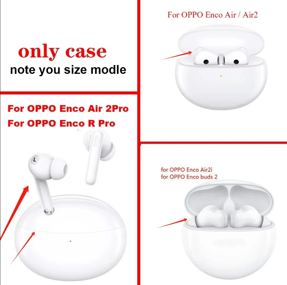 For OPPO Enco air / AIR2 2i air2 pro / R PRO / buds2 Cover Fashion Silicone Transparent Earphone Shockproof Cover with Keychain