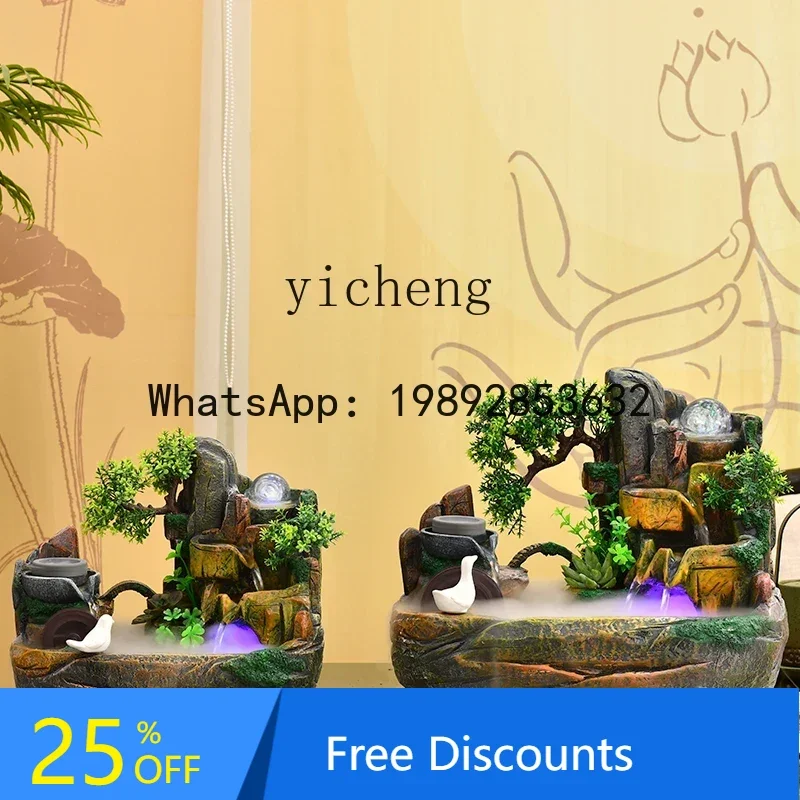 

AA feng shui wheel lucky rockery water landscape alpine flowing water ornament circulating water