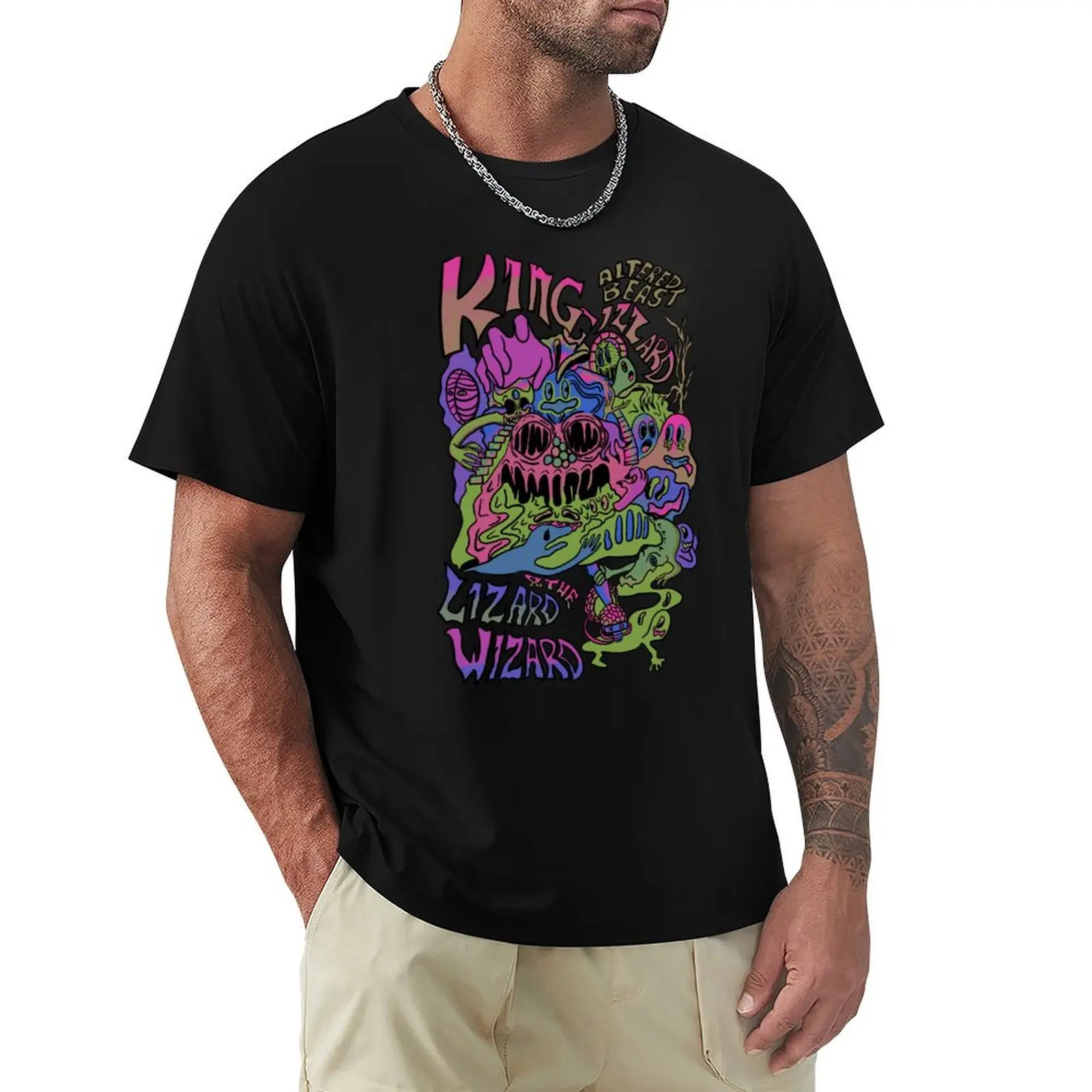 King Gizzard and The Lizard Wizard - Altered Beast T-Shirt Big Size Short Sleeve Tee for Men