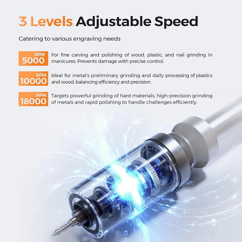 

ABWZ-Cordless Engraving Pen With 7 Drill Bits USB Rechargeable For Jewelry Wood Glass Stone