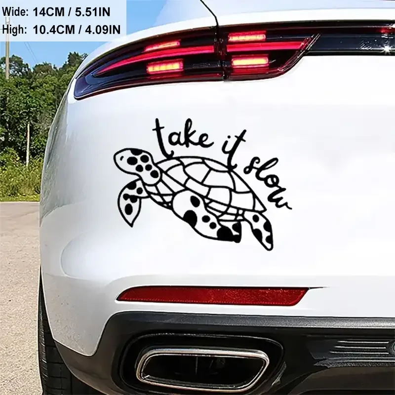 Take It Slow Turtle Car Sticker per Laptop Bottle Truck Phone Vehicle Paint Window Wall Cup Fishing Boat Skateboard decalcomanie Autom