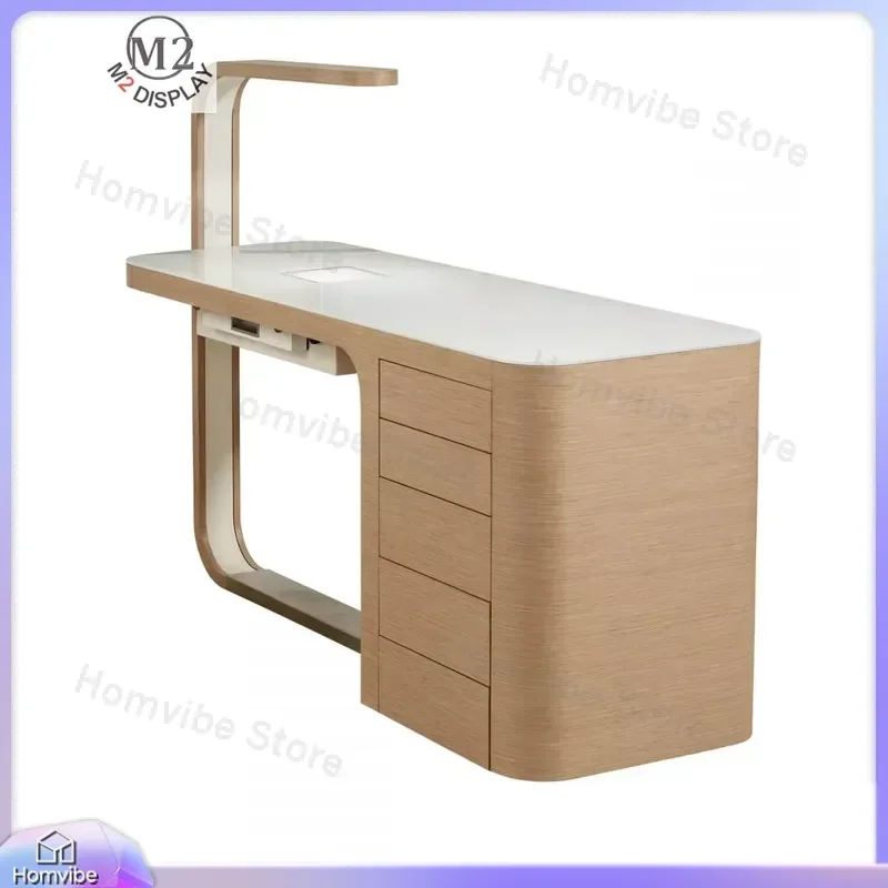 

Modern Luxury Marble Nail Table for Nail Salon Spa with Dust Collector Adjustable Height Ergonomic Design Nail Technician