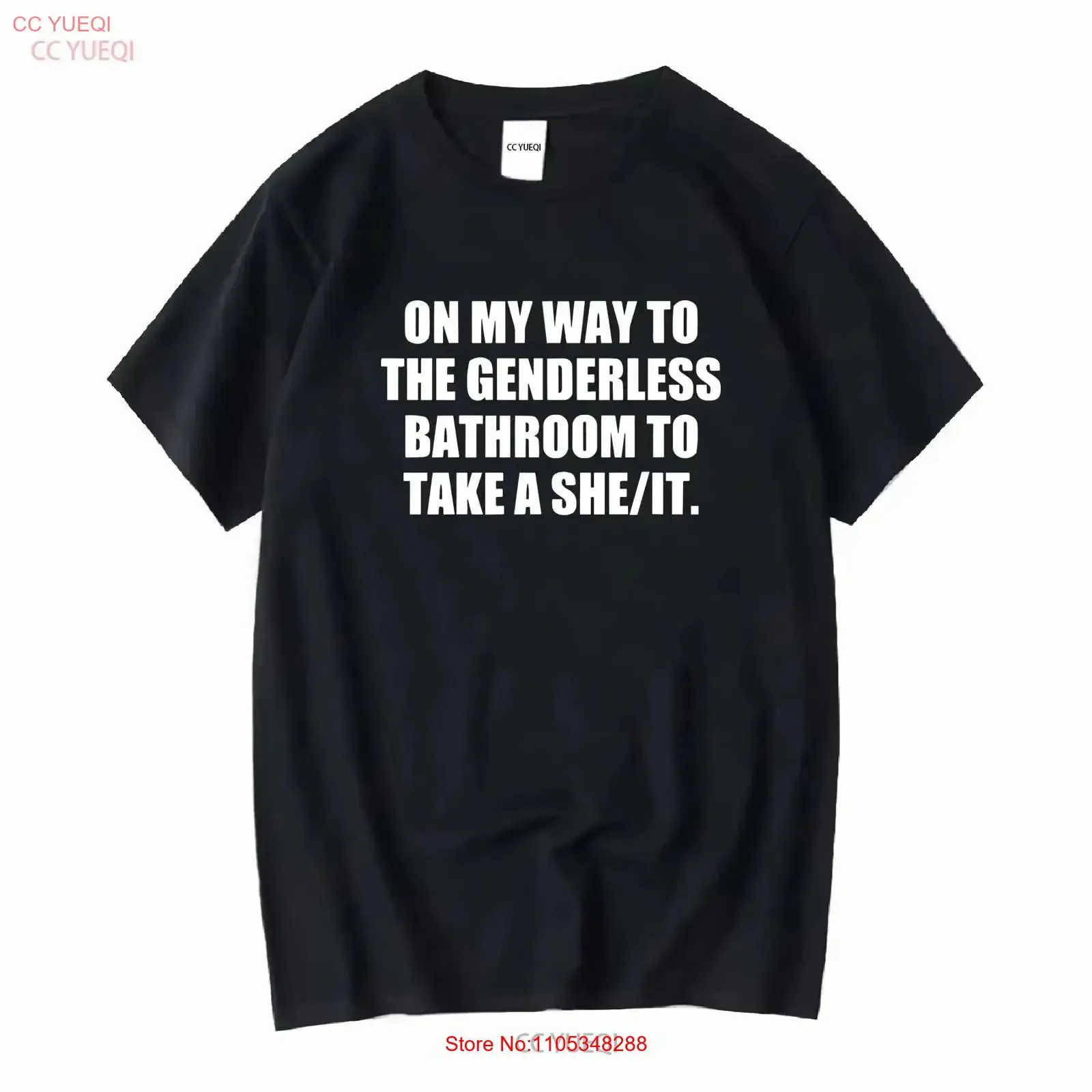 On My Way To The Genderless Bathroom Take a She It funny pronoun shirt gag gift hilarious prank for him vintage Washed Soft