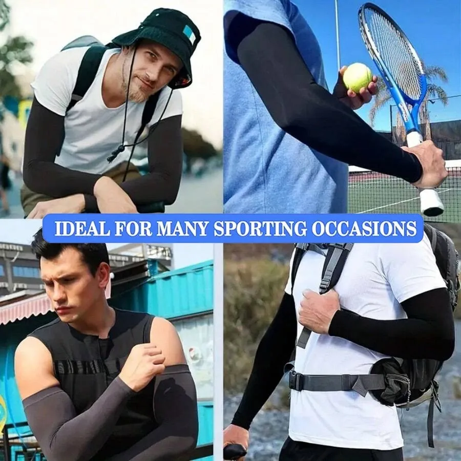 3 أزواج من قفازات الصيف للحماية من أشعة الشمس للرجال والنساء، قفازات ذراع مرنة قابلة للتنفس من الحرير الجليدي لركوب الدراجات في الهواء الطلق والقيادة