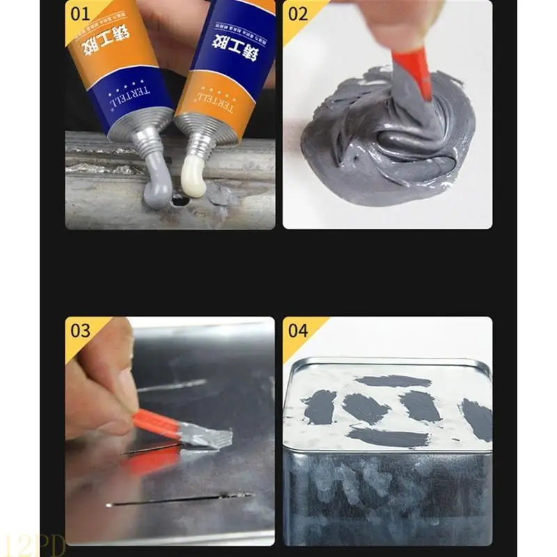 12PD A&B Caster Industrial Heat Resistance Cold Weld Metal Repair Paste Durable
