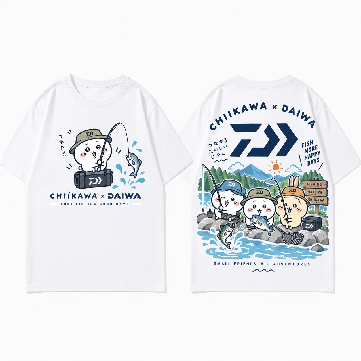 Japanese Anime Chiikawa Valentine Couple T-shirt Usagi Ji-i Print Unisex Loose Cotton Casual Kawaii Short Sleeve Tee