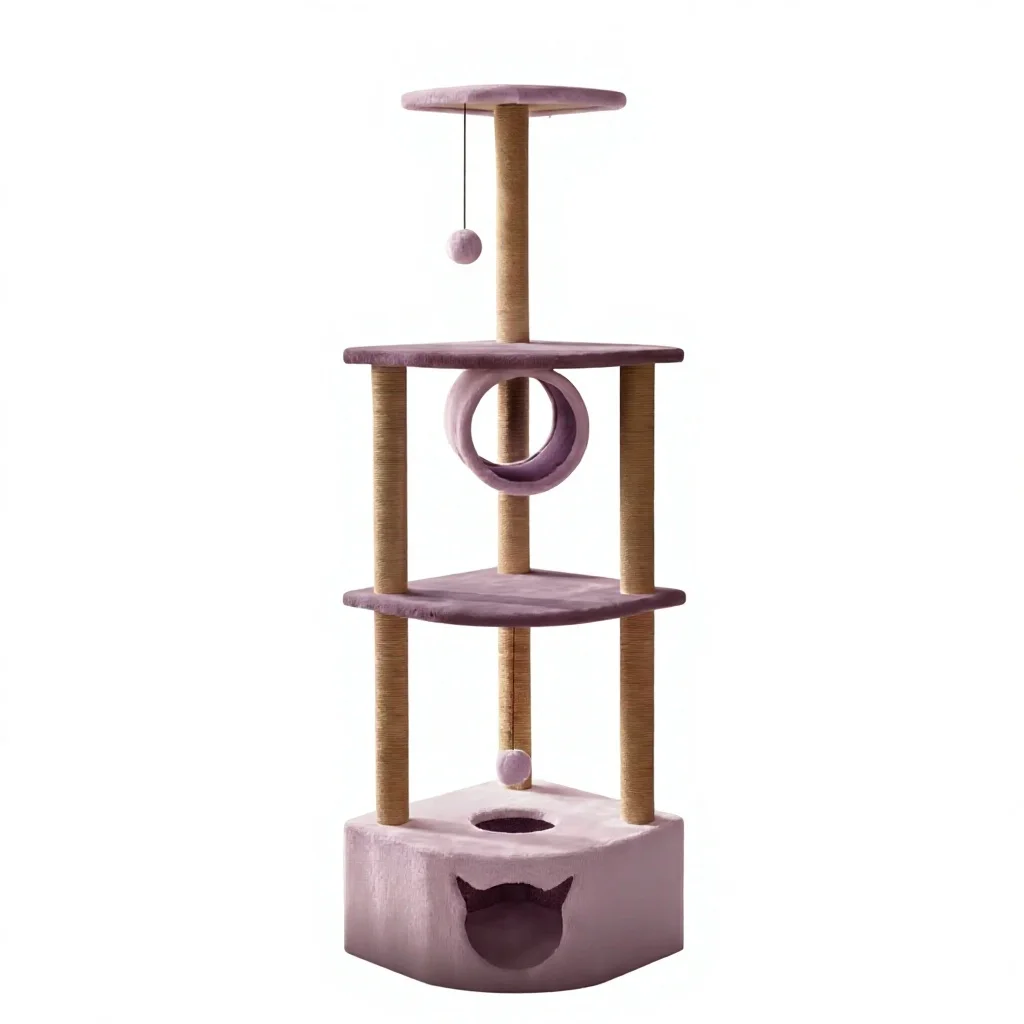 Amistar Cat Oasis Classic Luxury Jute Cat Tree Multi-Functional Indoor Playground For All Breeds & Sizes