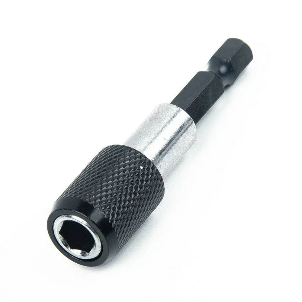 Krachtige-Hex Shank Quick Release Adaptador Broca Elétrica, Nenhuma chave de fenda magnética, Bit Holder, Acessórios para Ferramentas Elétricas, 60mm, 1/4