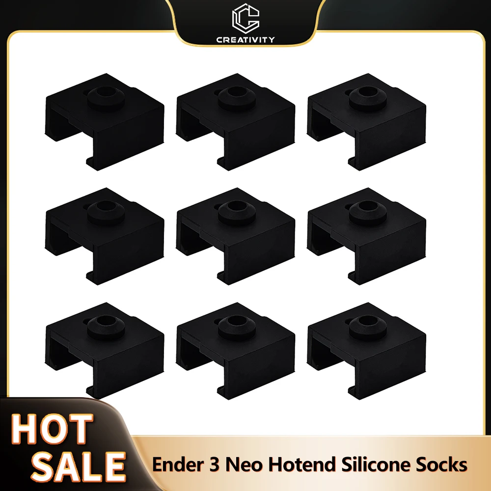 

3/5/10 шт. силиконовые носки Ender 3 Neo Hotend для Ender 3 V2 Neo Ender 3 Max Neo с подогревом, силиконовый чехол ﻿