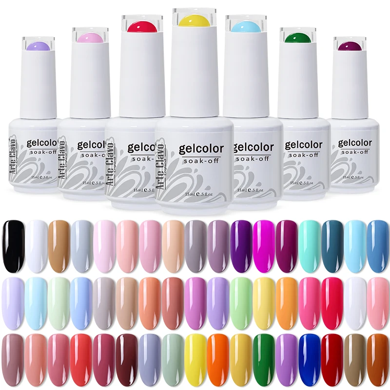 Arte Clavo 15ml Nagelgel Polish Semi Permanente Gel Vernis Base Top Coat UV LED Gel Polish losweken Nail Art Gel Nagellak