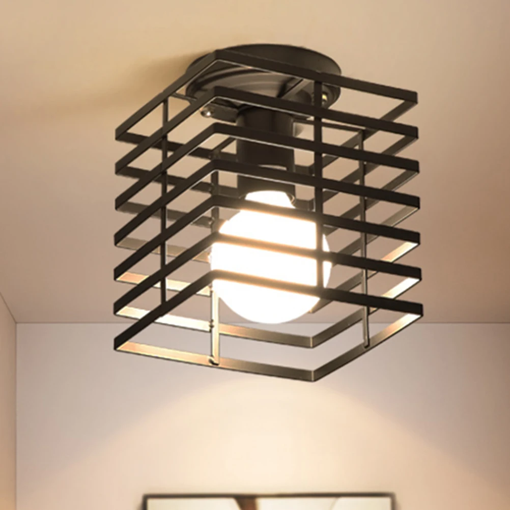 

Wrought Iron Lampshade Ceiling Pendant Chandeliers Bedroom Shades Light Hanging Wire Frame Women's