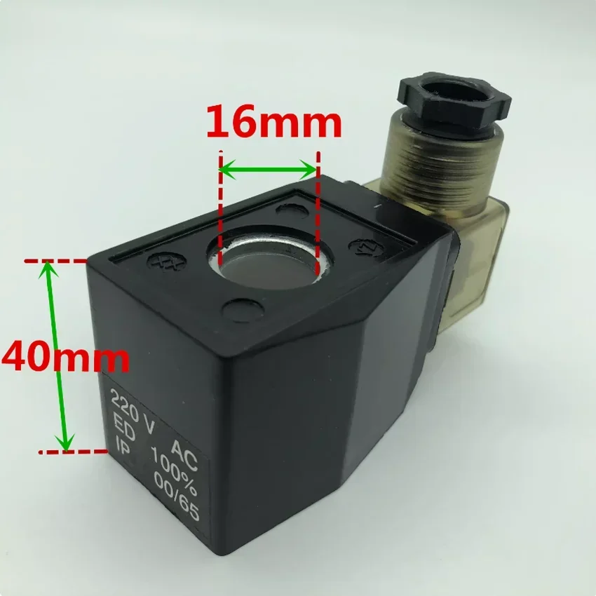 AB410 Solenoid Valve Coil 2W Valve Inner Hole 16mm Height 40mm AC220V AC110V AC380V DC12V DC24V