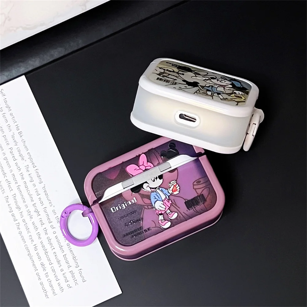 เคสหูฟังสำหรับ airpods Pro 2rd น่ารักลายการ์ตูนอนิเมะบทบาทมิกกี้มินนี่เมาส์เคสกันกระแทกหูฟังสำหรับ airpods 1 2 3กรอบ