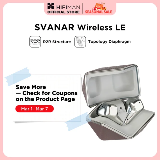 HIFIMAN SVANAR Wireless LE Noise Cancelling Bluetooth in-Ear Hi-Fi Earphones