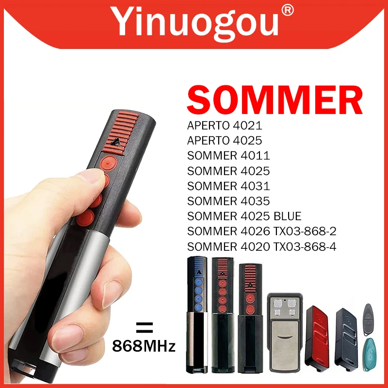 SOMMER 4020 TX03-868-4 Garage Door Remote Control 868MHz For SOMMER 4026 TX03-868-2 4031 4035 4025 4021 4011 Gate Remote Control