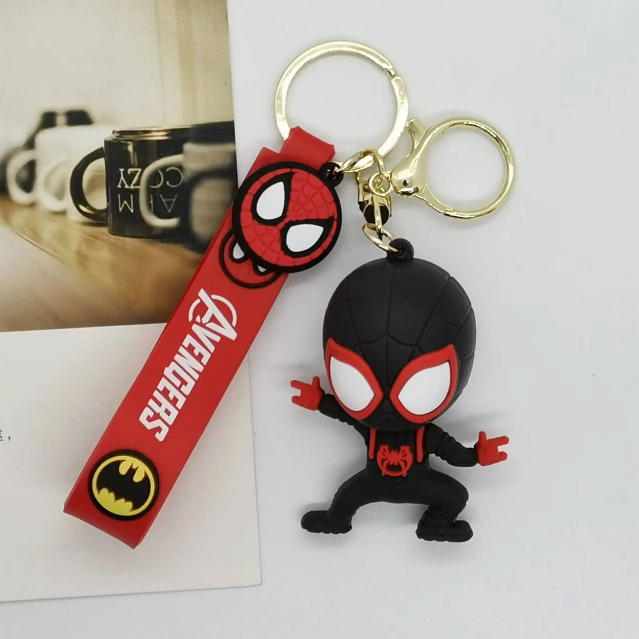 Chaveiro Criativo de Desenho Animado do Homem-Aranha, Pingente para Casal, Acessório para Bolsa e Carro, Presente para Amigos