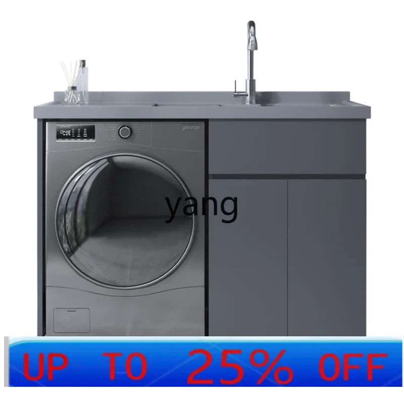 

LMMBritish Stone Sink All-in-One Cabinet Partner with Washboard Sink