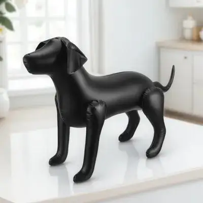 

Inflatable Dog Display Stand for Clothing Pet Clothes Black Pvc Mannequin Dress Form