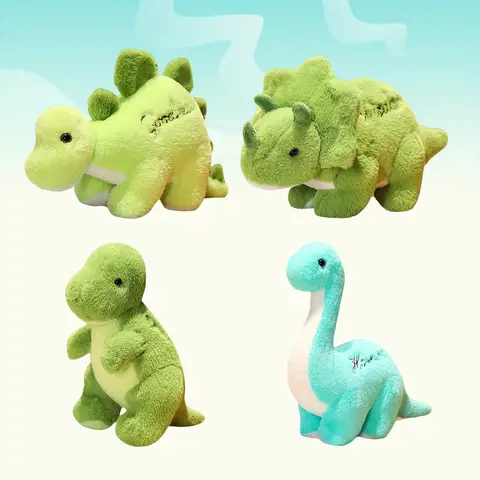 Lovely Dinosaur Triceratops Plush Toy Stuffed Animal Plushie Cute Tyrannosaurus Cotton Doll Soft Baby Hug Pillow Kids Boy Gift