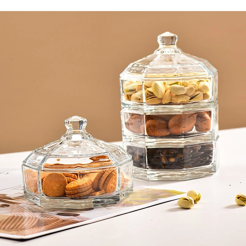 

Retro Glass Snack Candy Jars Jewelry Storage Box Snacks Cookie Simple Home Dried Fruit Nut Organizer Containers