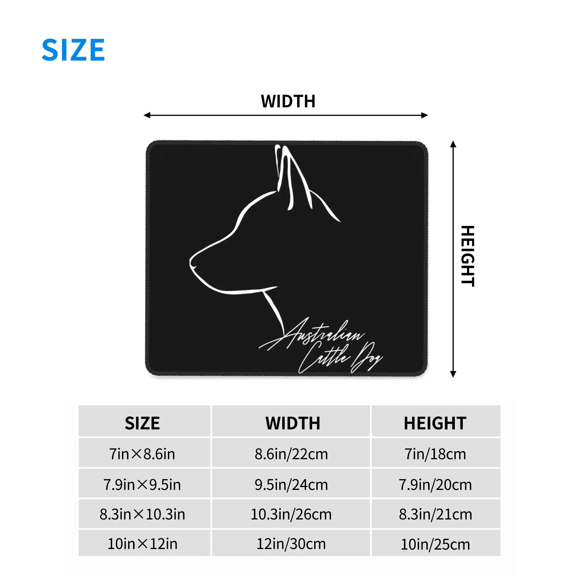 Australian Cattle Dog dog mom profile Mouse Pad Computer Keyboard Mouse Mat Gaming Laptop Desk Mat Office Accessories Table Mats