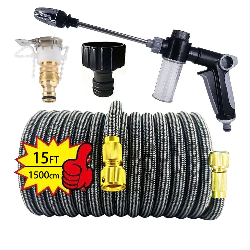 

Садовый шланг высокого давления, расширяемый волшебный шланг для полива и очистки сада, соединительная спринклерная головка US 3/4, спринклерное устройство