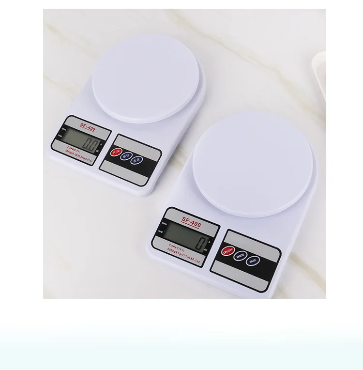 Smart Kitchen scale Digital electronic food scale Weighing Scale SF-400 10KG / 1g Kitchen Mail LCD White accessories