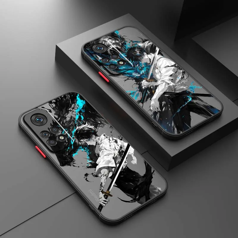 

J-Jujutsus K-Kaisens Cool For Xiaomi Redmi Note 13R 13 12 12S 11 12T 11S 11E 11T 10 Pro Plus Frosted Translucent Phone Case