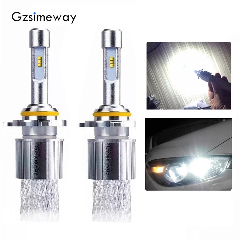 Car H11 Led lights H1 H8 h9 H16 H3 fog lamp h27w 880 881 H7 H4 HB4 HB3 9005 6000K HIR2 55W Car universal led Bulb 12V 24V