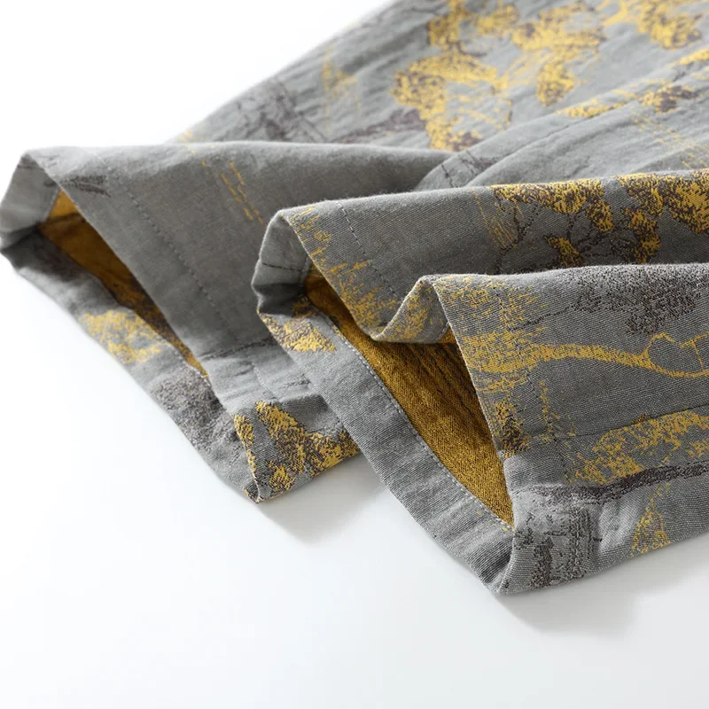 Kimono autunnale da uomo, vestaglie primaverili con pantaloni lunghi, pigiama, set di vestiti per la casa, pigiama allentato in cotone, abiti maschili