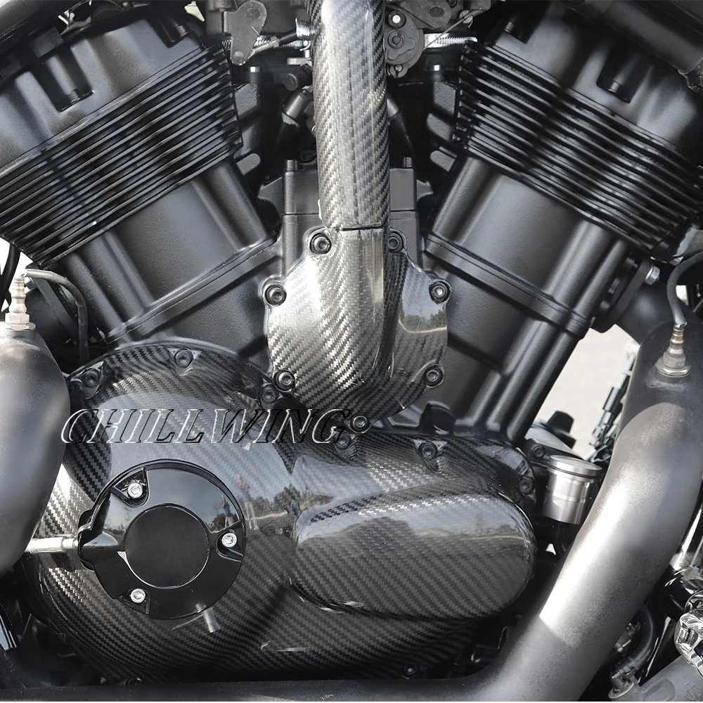 Fit For Harley V-Rod VROD VRSC Night Rod VRSCDX Muscle VRSCF VRSCAW VRSCA 2002-2017 Carbon Fiber Engine Water Pump Guard Cover