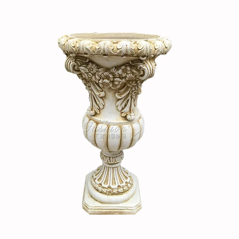 

Retro Roman Pots High-End Villa Door Outdoor Courtyard High-Leg Flower Pot