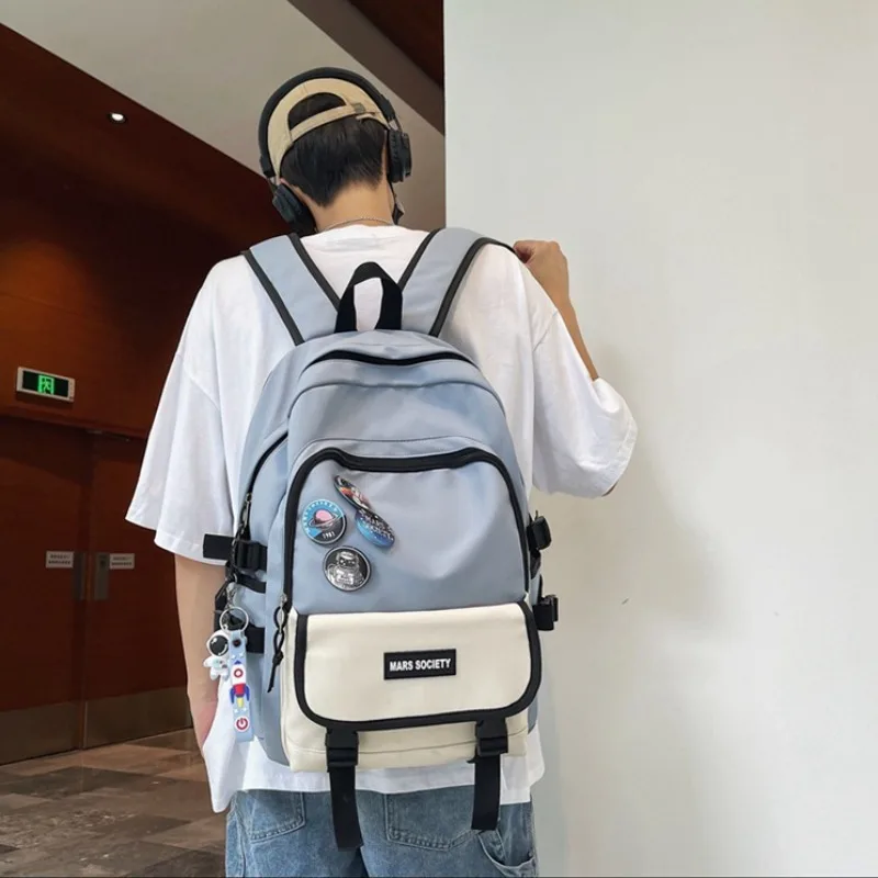 Large Capacity Backpack High School Bag College Students New Korean Brand Travel Girls Boy Computer Simple Backpack