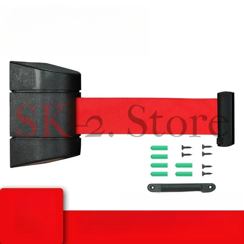 5m 10m Wall Mounted Bollard Barriers Plastic Retractable Belt With Magnet Fence Guardrail Warning Tape