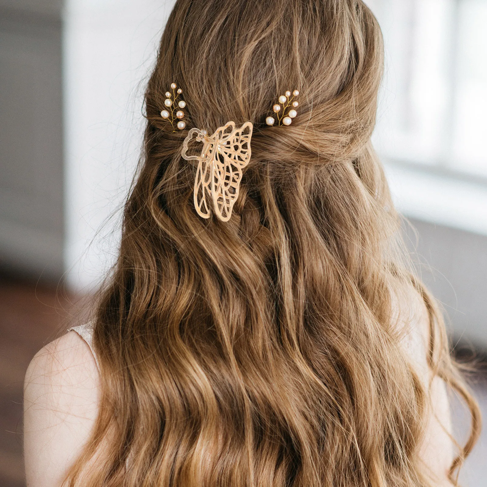 

3Pcs Stylish Butterflies Hair Jaw Clips for Women Girls Durable and Practical for Daily and Special Needs Butterflies Hair Clips