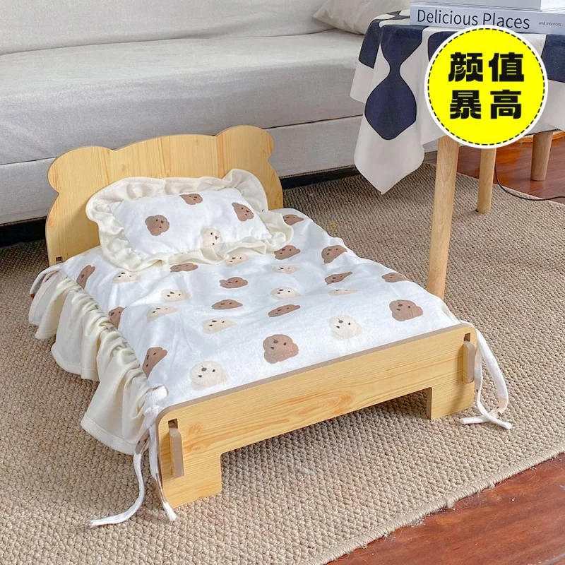 New Solid Wood Cat Bed Dog Bed Special Offer Pet Bed Cathouse Doghouse Warm Pet Bed