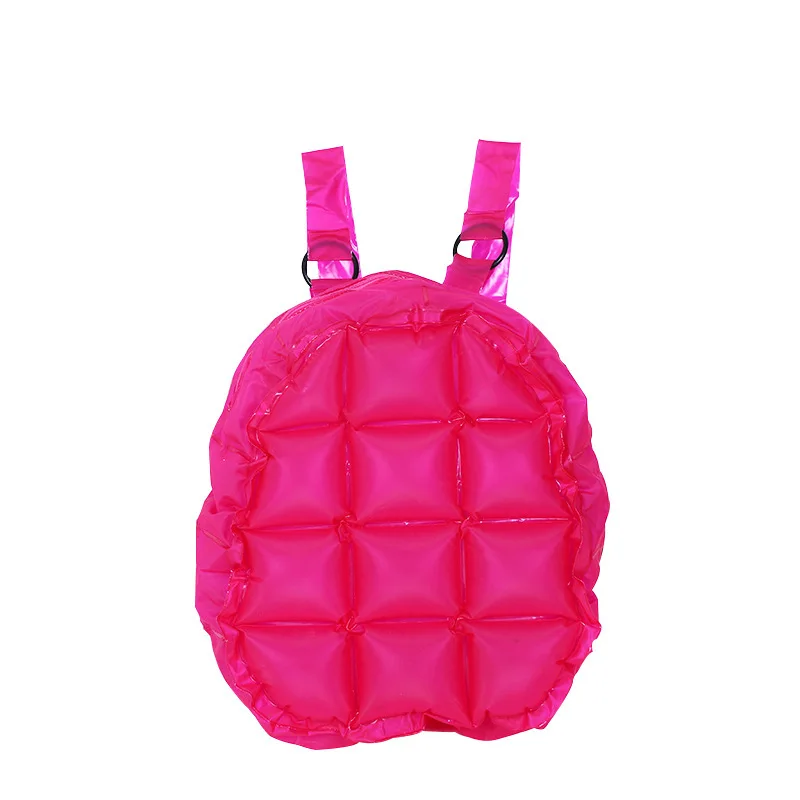 Zaino carino gonfiabile in Pvc borsa da scuola di grande capacità borsa da scuola impermeabile borsa da spiaggia Color caramella borsa da scuola per