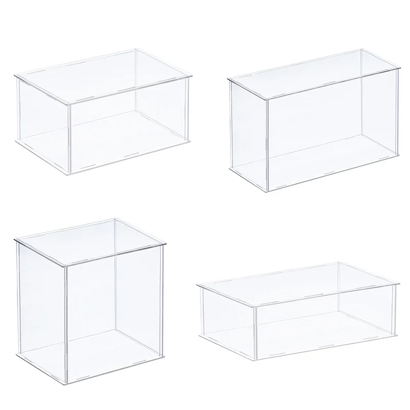 Acrylic Display Case for Collectibles Figures Toys Clear Plastic Box Cube Storage Box Assemble Dustproof Protection Showcase