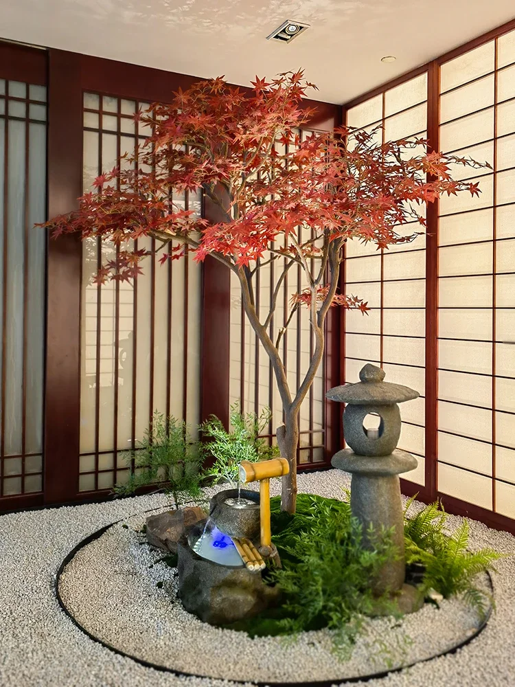 

Красный клен, имитация дерева, большой дзен-пейзаж, японский двор, ландшафтный дизайн, декоративные украшения