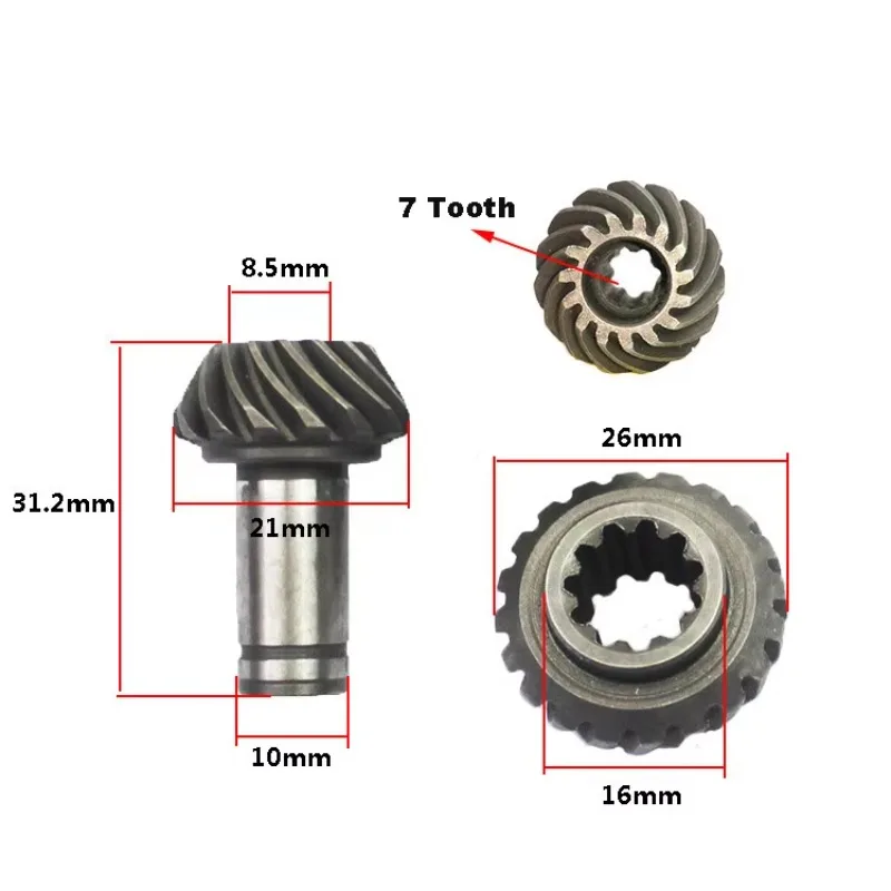 7-tooth and 9-tooth Gear Components For Grass Trimme Brush Cutter Garden Power Tool Replacement Part Trimmers Repair Accessories