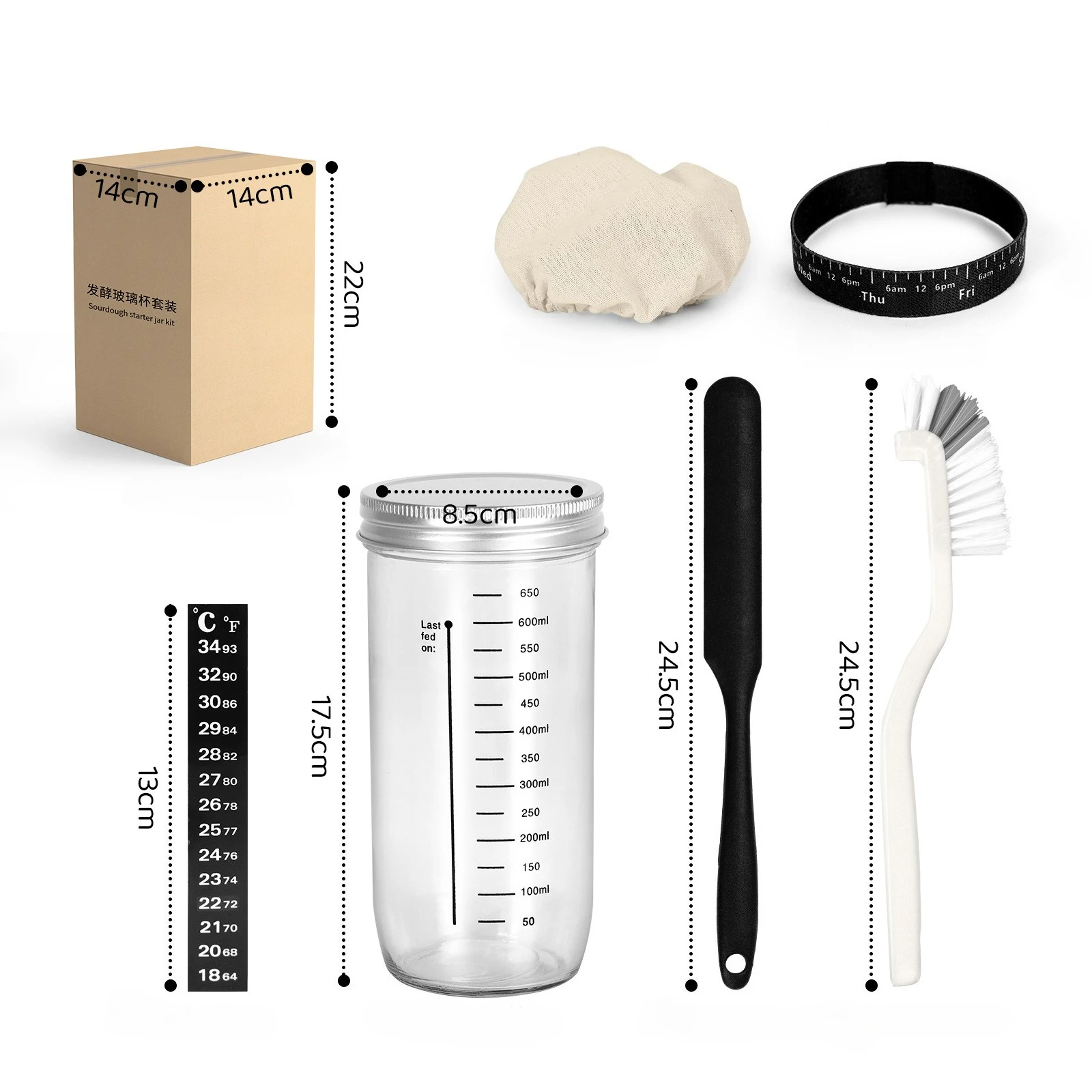 

Fermented Bread Basket Set Baking Tools Dough Fermentation Bread Proofing Baskets for Home Bakers Sourdough Rattan DIY Accessory
