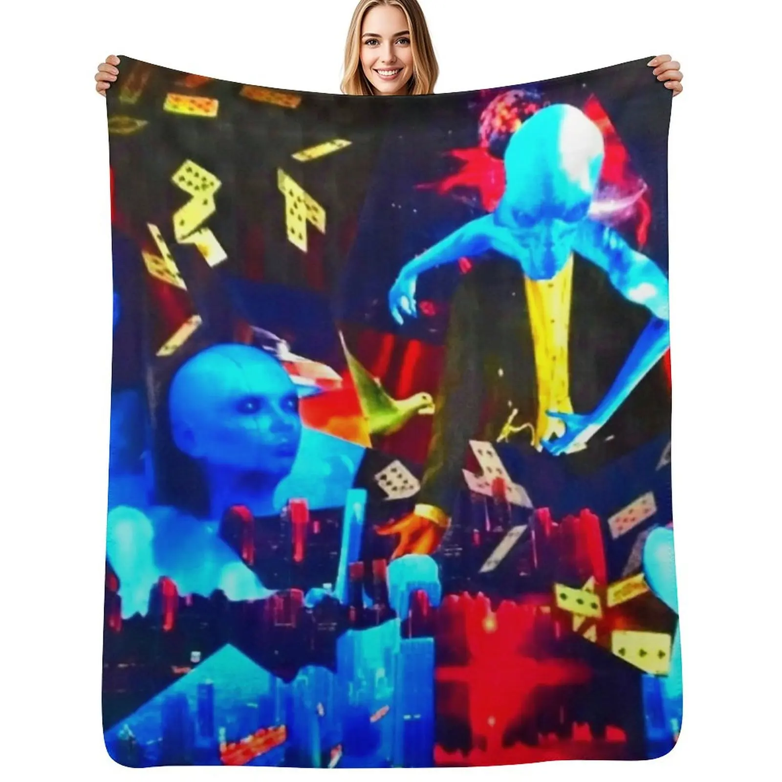 

Blue Aliens sticker for sale by Monalisasmiles. Throw Blanket Summer Luxury St For Baby Picnic Blankets