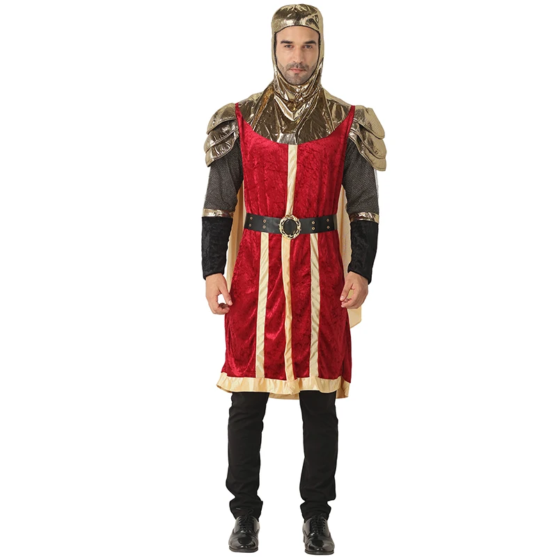 Renaissance King Cosplay, traje do Dia das Bruxas, cavaleiro medieval, Carnaval, Páscoa, Purim, vestido extravagante, adulto