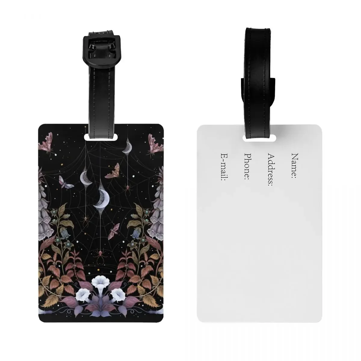 Custom Witch Garden Luggage Tag With Name Card Privacy Cover ID Label for Travel Bag Suitcase