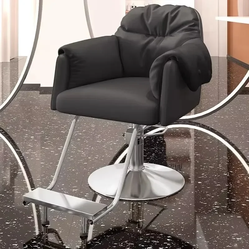 

Aesthetic Simple Barber Chair Comfy Luxury Premium Hairstylist Barber Chair Esthetician Metal Silla De Barbero Salon Furniture